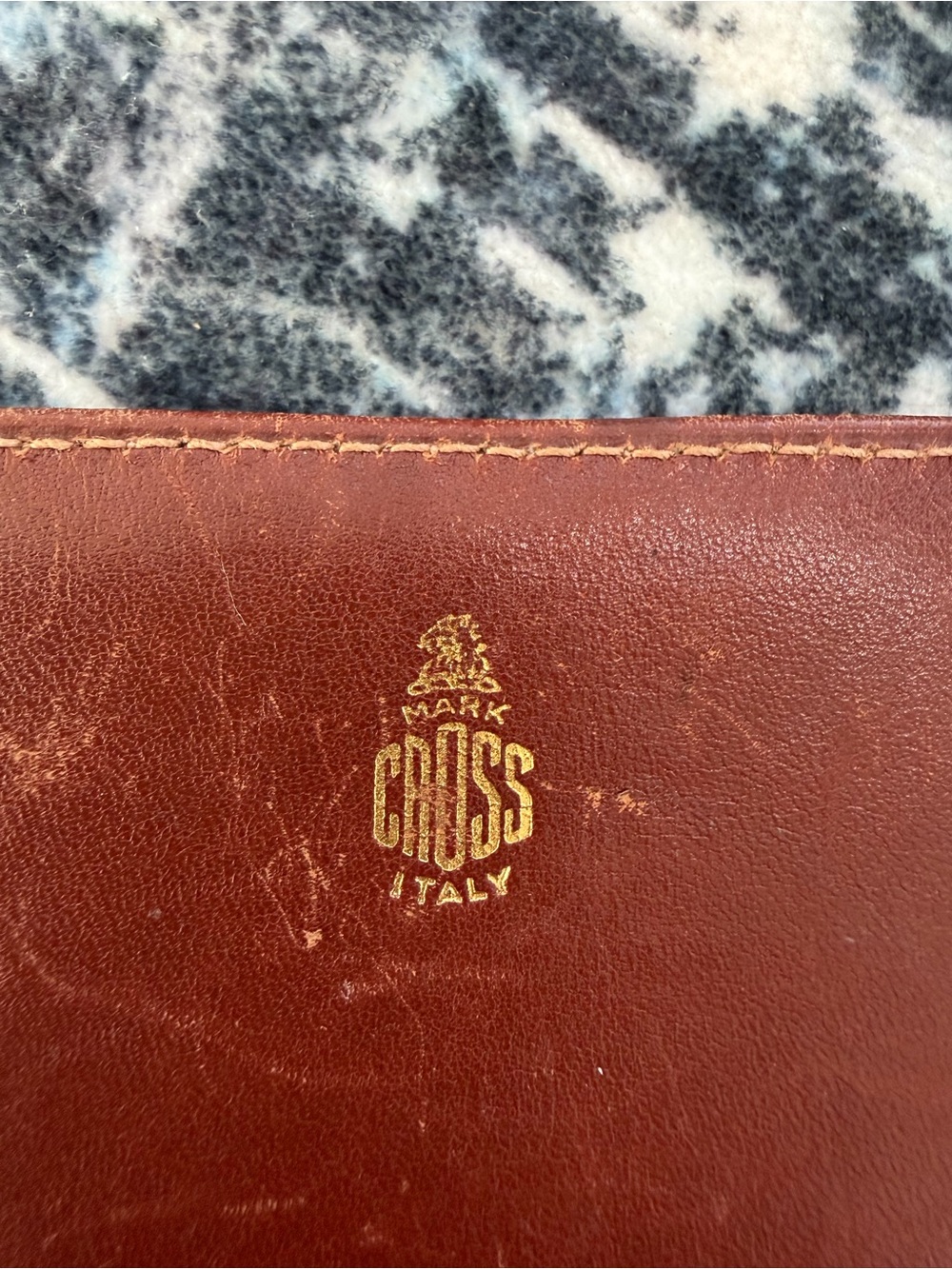 Vintage Mark Cross Italian Leather Card Holder Wallet Brown Leather